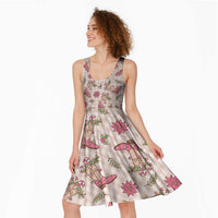 Beige Paniolo Palaka Hawaiian Cowgirl Christmas Midi Dress LT9 - Polynesian Pride