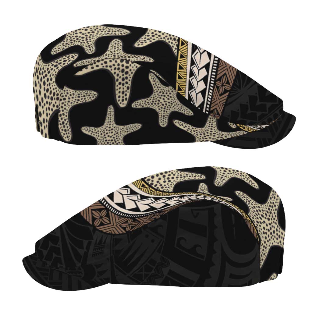 Beige Polynesian Starfish Unique Pattern Jeff Hat