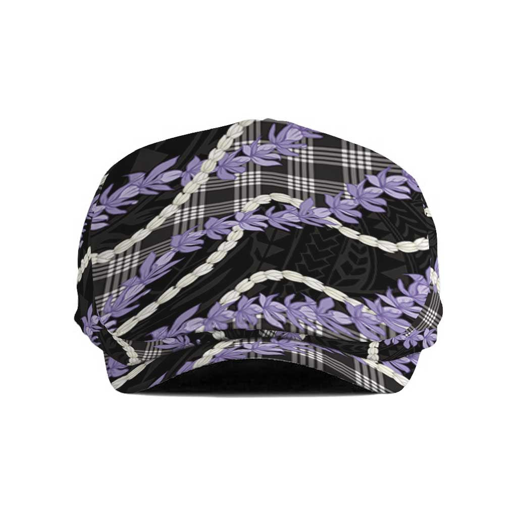 Black Hawaii Palaka Honohono Pikake Jeff Hat Hawaiian Orchid Lei Polynesian Pattern LT14 Black - Polynesian Pride
