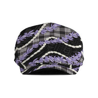 Black Hawaii Palaka Honohono Pikake Jeff Hat Hawaiian Orchid Lei Polynesian Pattern LT14 Black - Polynesian Pride