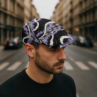 Black Hawaii Palaka Honohono Pikake Jeff Hat Hawaiian Orchid Lei Polynesian Pattern LT14 - Polynesian Pride