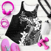 Black Hawaii Women Racerback Tank Hammerhead Shark Tattoo Curve Polynesian LT14 Black - Polynesian Pride