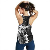 Black Hawaii Women Racerback Tank Hammerhead Shark Tattoo Curve Polynesian LT14 - Polynesian Pride