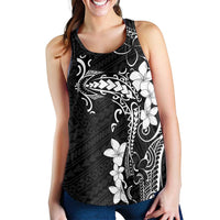 Black Hawaii Women Racerback Tank Hammerhead Shark Tattoo Curve Polynesian LT14 - Polynesian Pride
