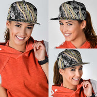 Black Palaka Hawaii Leis Snapback Cap Hawaiian-plaid Elegant Tropical Vibes LT14 - Polynesian Pride