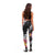 Black Polynesia Leggings Plumeria With Hibiscus Pattern Tropical Vibes - Polynesian Pride