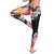 Black Polynesia Leggings Plumeria With Hibiscus Pattern Tropical Vibes - Polynesian Pride