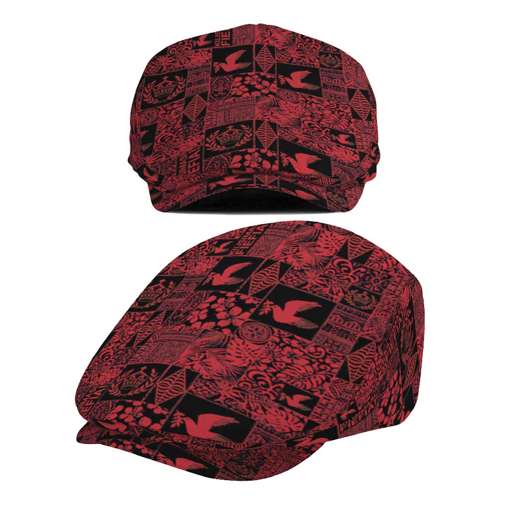 Black Tonga Kilisimasi Fiefia Jeff Hat Pacific Patchwork Xmas Vibes - Polynesian Pride