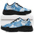 Blue Aloha Hawaii Chunky Sneakers Monstera Hibiscus Plumeria Seamless Vibes - Polynesian Pride