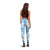 Blue Aloha Hawaii Leggings Monstera Hibiscus Plumeria Seamless Vibes - Polynesian Pride