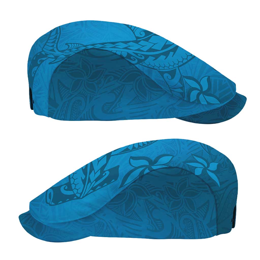 Blue Gradient Polynesia Jeff Hat Hawaiian Tribal Hammerhead Shark Tattoo - Polynesian Pride