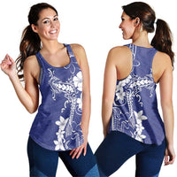 Blue Hawaii Women Racerback Tank Hammerhead Shark Tattoo Curve Polynesian - Polynesian Pride