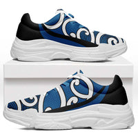 Blue Maori Koru New Zealand Chunky Sneakers LT14 Blue - Polynesian Pride