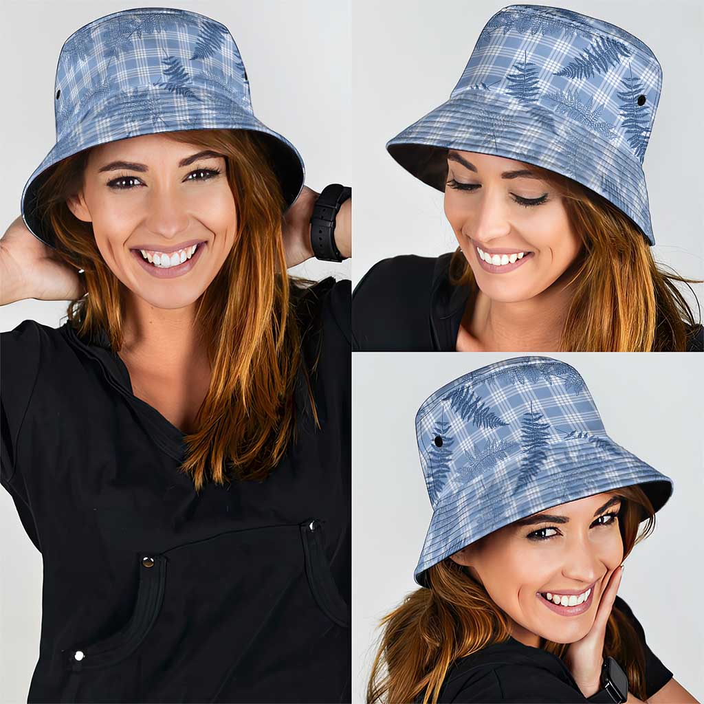 Blue Palaka Hawaii Palapalai Bucket Hat Hawaiian Fern