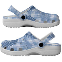 Blue Palaka Hawaii Palapalai Clogs Shoes Hawaiian Fern