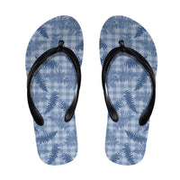 Blue Palaka Hawaii Palapalai Flip Flops Hawaiian Fern