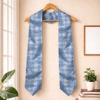 Blue Palaka Hawaii Palapalai Graduation Stole Hawaiian Fern