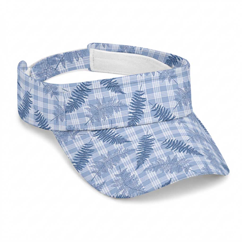 Blue Palaka Hawaii Palapalai Sun Visor Cap Hawaiian Fern LT14 Universal Fit Blue - Polynesian Pride