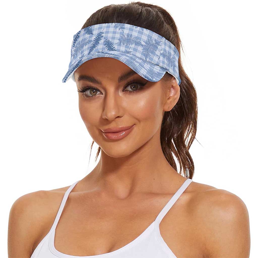 Blue Palaka Hawaii Palapalai Sun Visor Cap Hawaiian Fern LT14 - Polynesian Pride