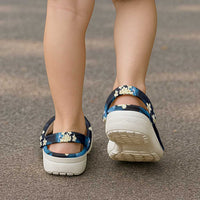 Blue Tropical Hawaii Clogs Shoes Seamless Monstera Plumeria Hawaiian Pattern LT14 - Polynesian Pride