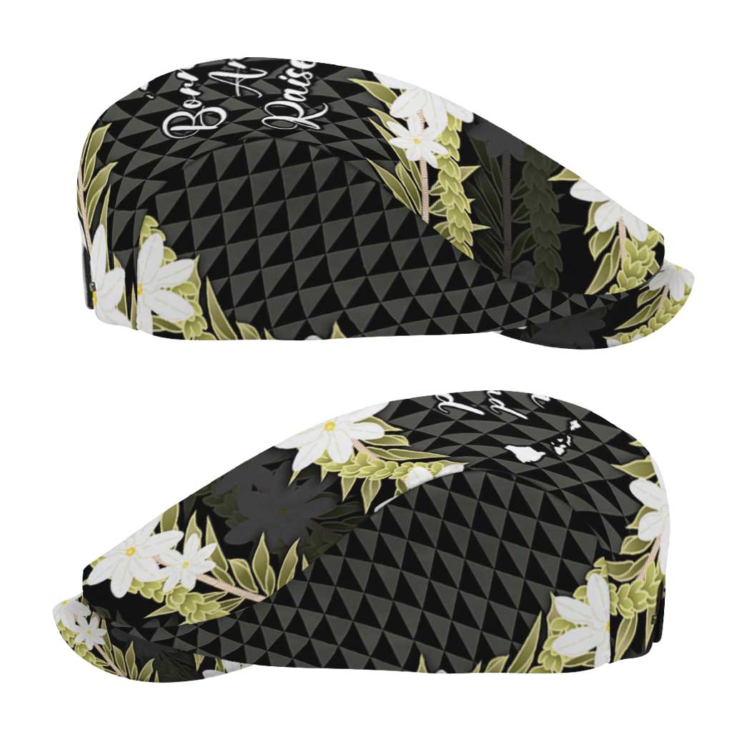 Born And Raised Aloha Hawaii Jeff Hat Kanaka Kakau Hawaiian Tiare Pakalana Lei LT14 - Polynesian Pride