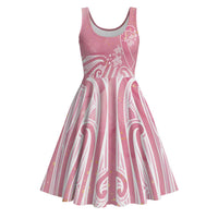 Breast Cancer Awareness Maori Midi Dress Kia Kaha Kia Maia Kia Manawanui LT7 Pink - Polynesian Pride