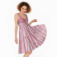 Breast Cancer Awareness Maori Midi Dress Kia Kaha Kia Maia Kia Manawanui LT7 - Polynesian Pride