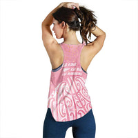 Breast Cancer Awareness Maori Women Racerback Tank Kia Kaha Kia Maia Kia Manawanui LT7 - Polynesian Pride