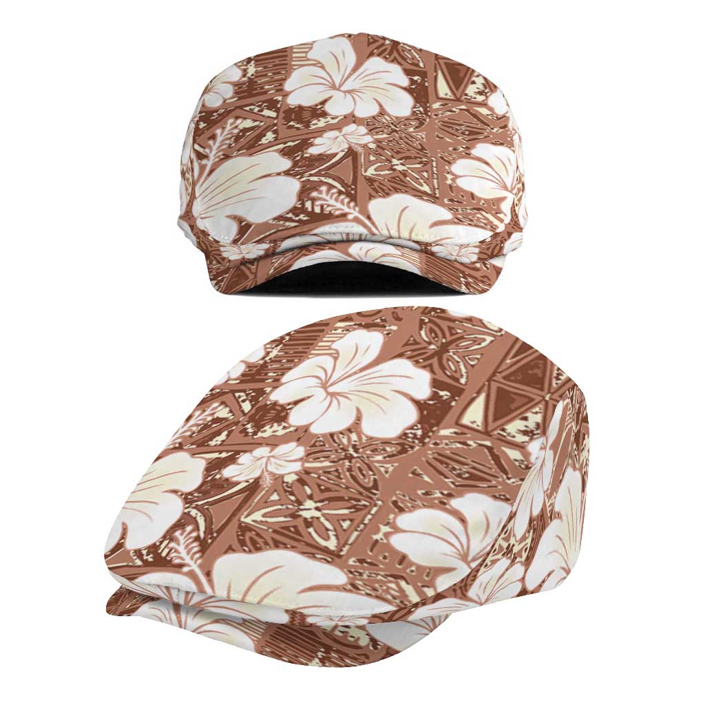 Brown Bula Fiji Masi Hibiscus Seamless Jeff Hat