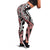 Brown New Zealand Leggings Aotearoa Kowhaiwhai Mix Taniko Art LT14