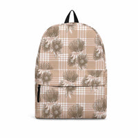 Brown Palaka Hawaii Backpack Hawaiian Lehua Blossoms LT05 Brown - Polynesian Pride