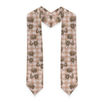 Brown Palaka Hawaii Graduation Stole Hawaiian Lehua Blossoms LT05 - Polynesian Pride