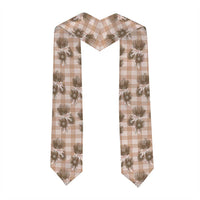 Brown Palaka Hawaii Graduation Stole Hawaiian Lehua Blossoms LT05 - Polynesian Pride