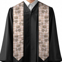 Brown Palaka Hawaii Graduation Stole Hawaiian Lehua Blossoms LT05 - Polynesian Pride