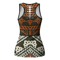 Bula Fiji Tapa Hollow Tank Top Fijian Masi Vintage Vibes LT14 - Polynesian Pride