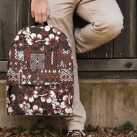 Burgundy Hawaiian Tapa Tribal Hibiscus Backpack LT9 - Polynesian Pride