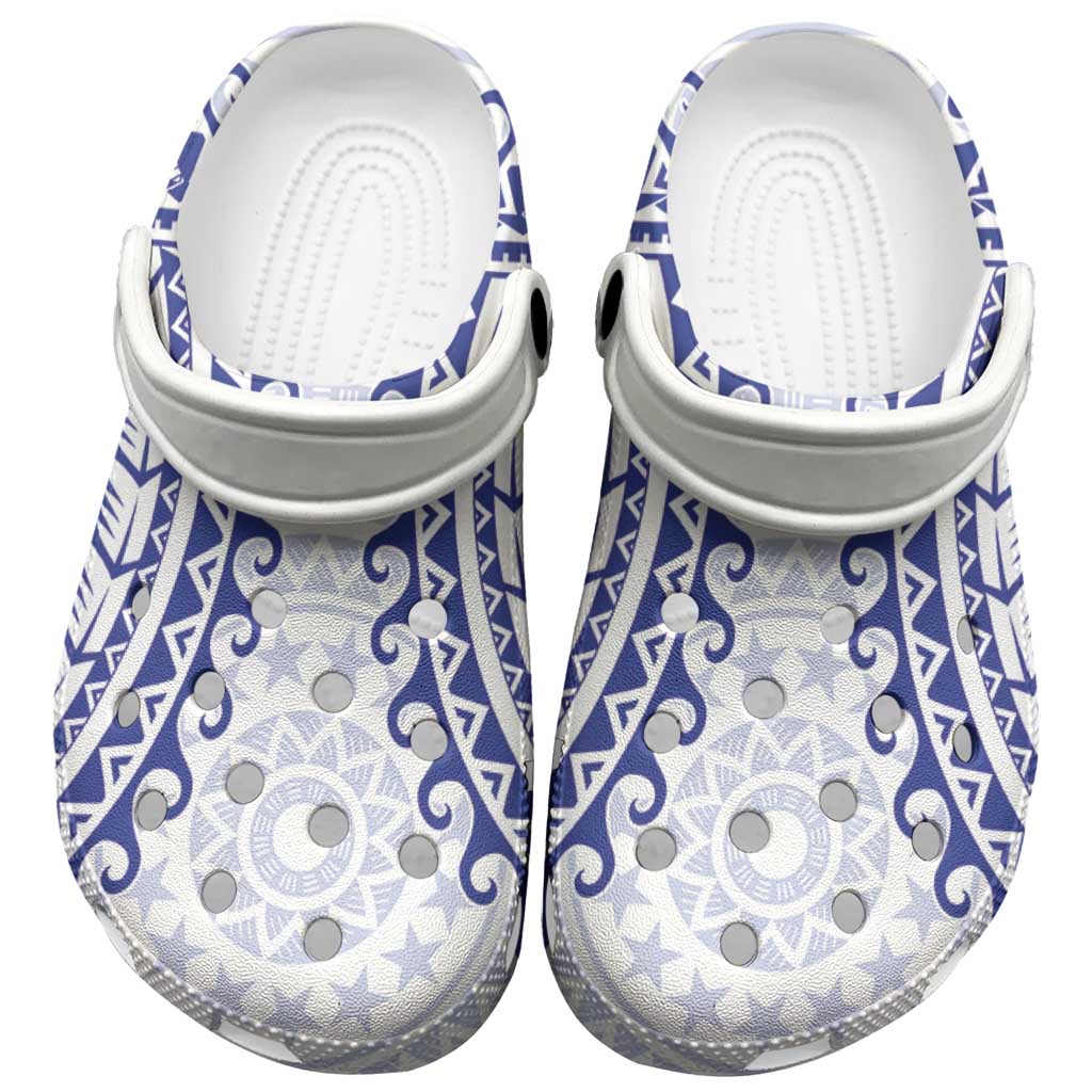 Cook Islands Palmerston Clogs Shoes Polynesian Tribal Tattoo LT05 Navy - Polynesian Pride