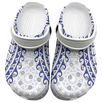 Cook Islands Palmerston Clogs Shoes Polynesian Tribal Tattoo LT05 Navy - Polynesian Pride