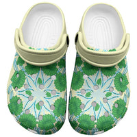 Cook Islands Tivaevae Quilt Clogs Shoes Beige