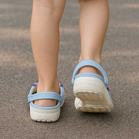 Cook Islands Tivaevae Quilt Clogs Shoes Sky Blue