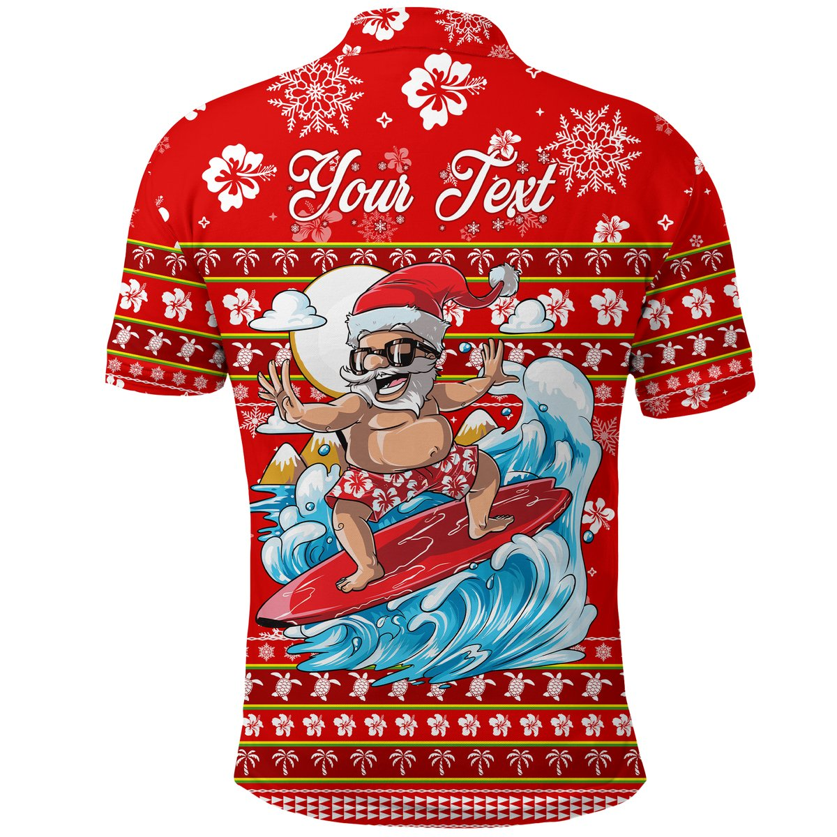 Custom Hawaii Christmas Santas Surf Mele Kalikimaka Polo Shirt LT2 - Polynesian Pride