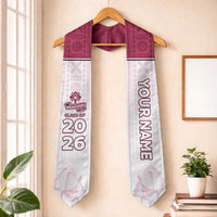 Custom Adi Cakobau School Graduation Stole With Fijian Tapa Pattern