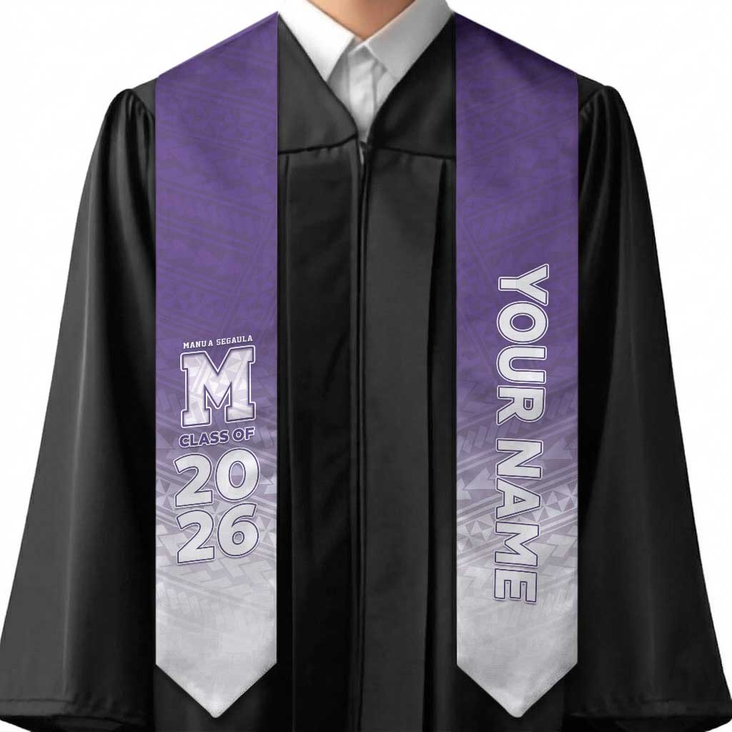 Custom American Samoa Graduation Stole Manua High School Polynesian Pattern