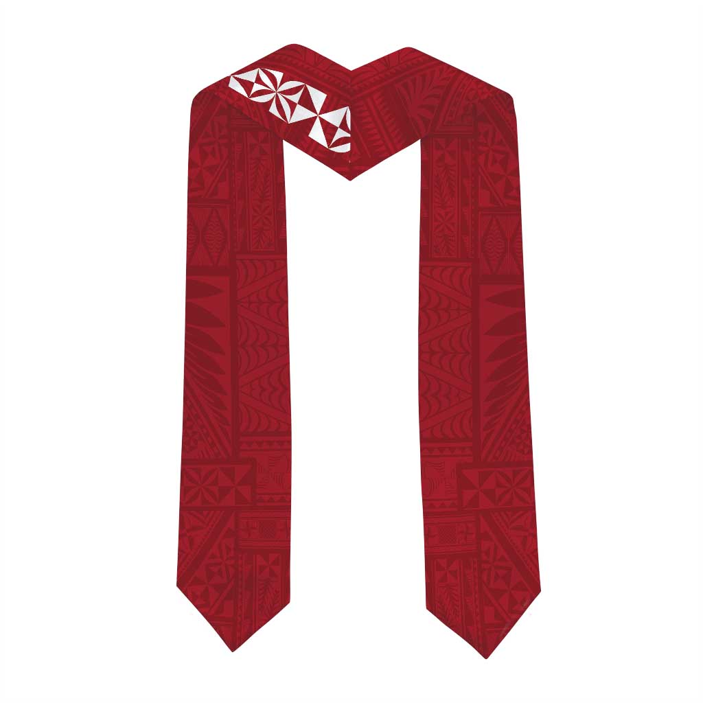 Custom Beulah College Graduation Stole Tongan Ngatu Pattern
