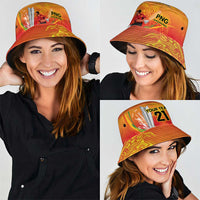 Custom Cricket PNG East Asia-Pacific Bucket Hat Papua New Guinea Rise to Power LT9 - Polynesian Pride