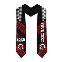 Custom Hawaii Kahuku High And Intermediate School Graduation Stole Class Of Year Red Raiders Kakau Pattern LT14 - Polynesian Pride