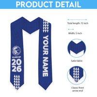 Custom Hawaii Kailua High School Graduation Stole Kakau Pattern