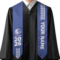 Custom Hawaii Kailua High School Graduation Stole Kakau Pattern