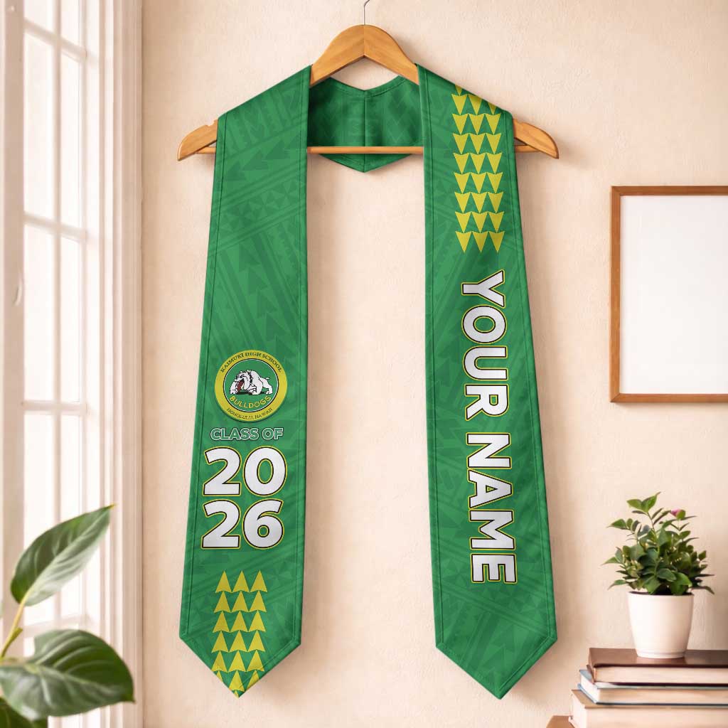 Custom Hawaii Kaimuki High School Graduation Stole Kakau Pattern