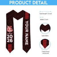 Custom Hawaii Kalani High School Graduation Stole Kakau Pattern